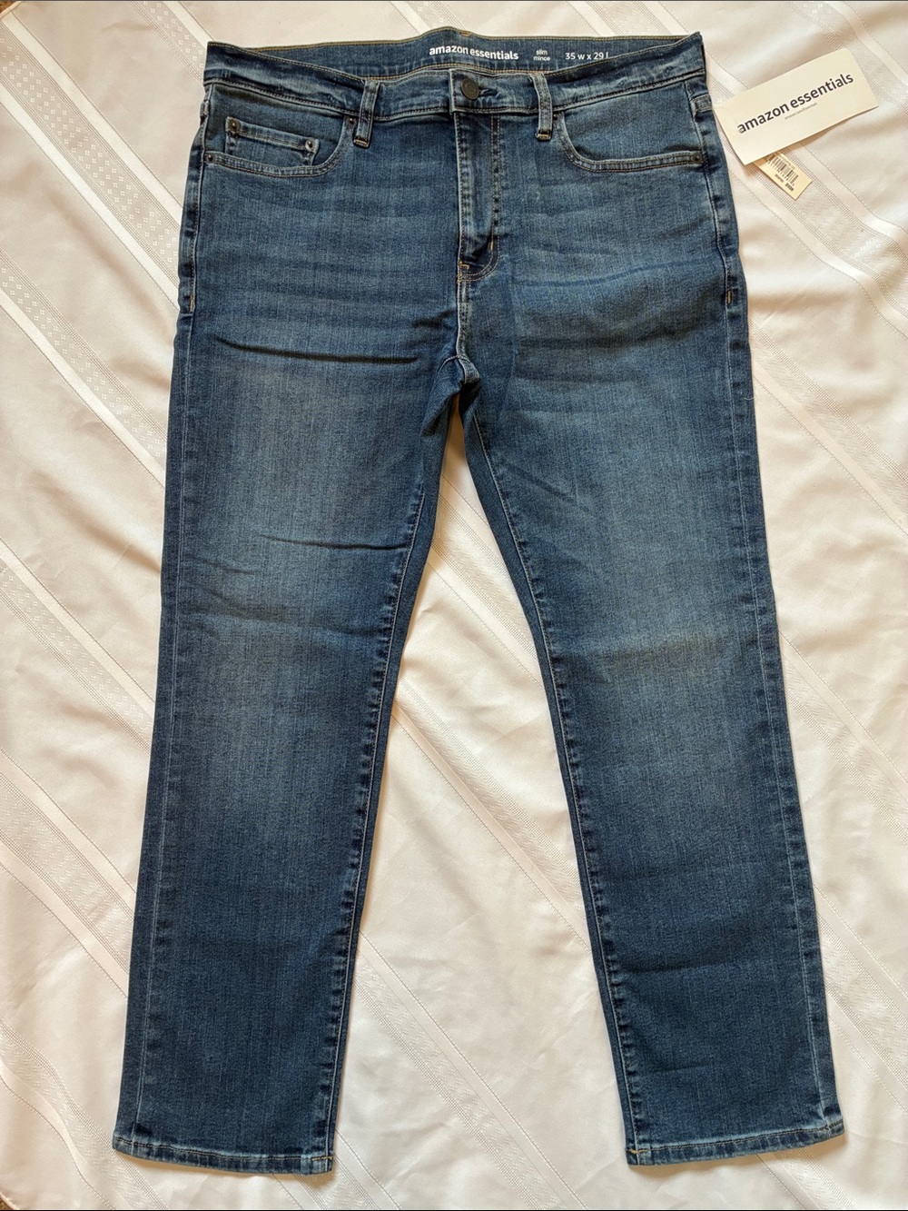 Amazon Essentials Slim Straight Jeans in Dark Blue Wash/W35-L29/NWT